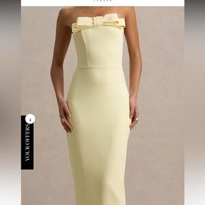 Club L London Bow tie yellow Dress